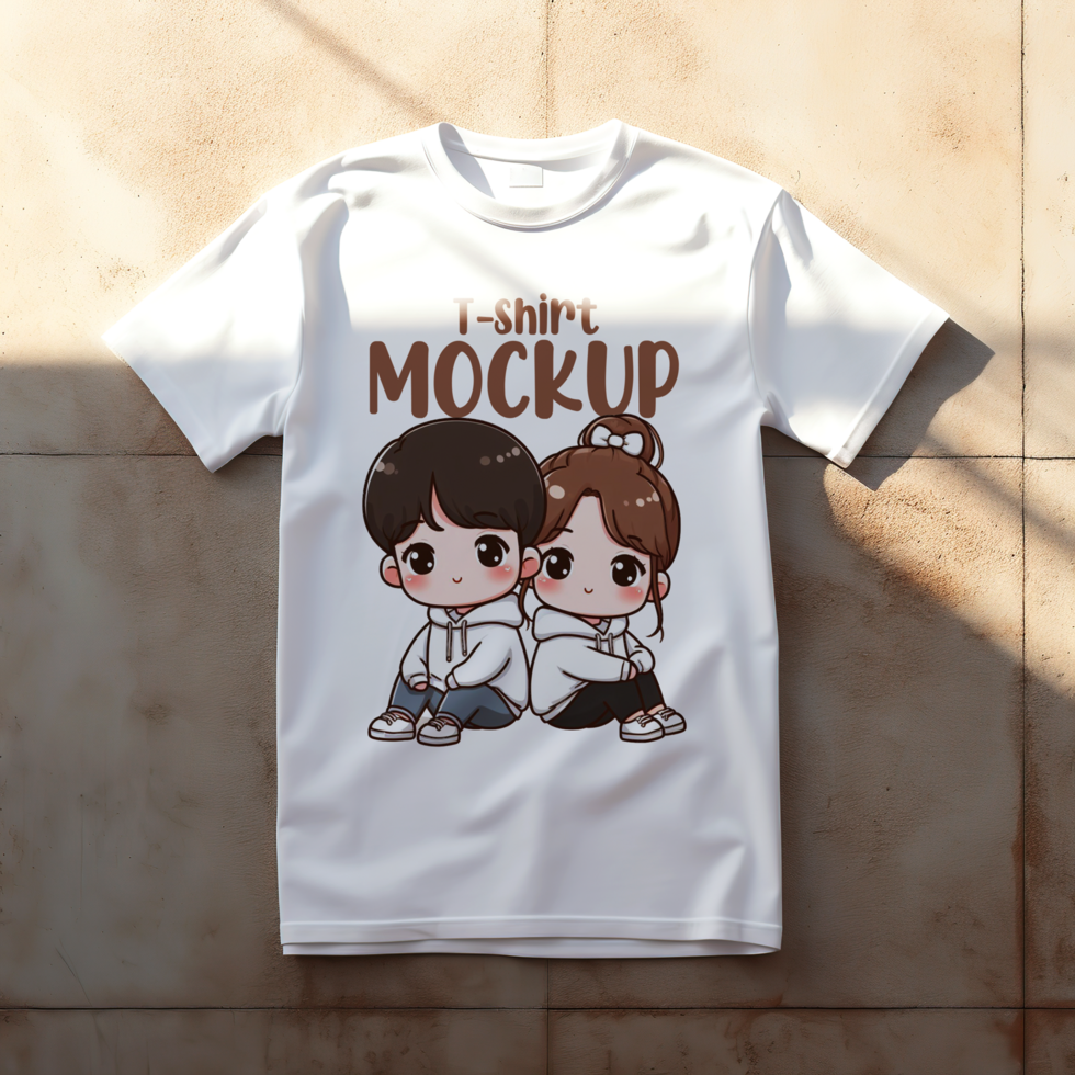 AI generated White Tshirt Mockup psd