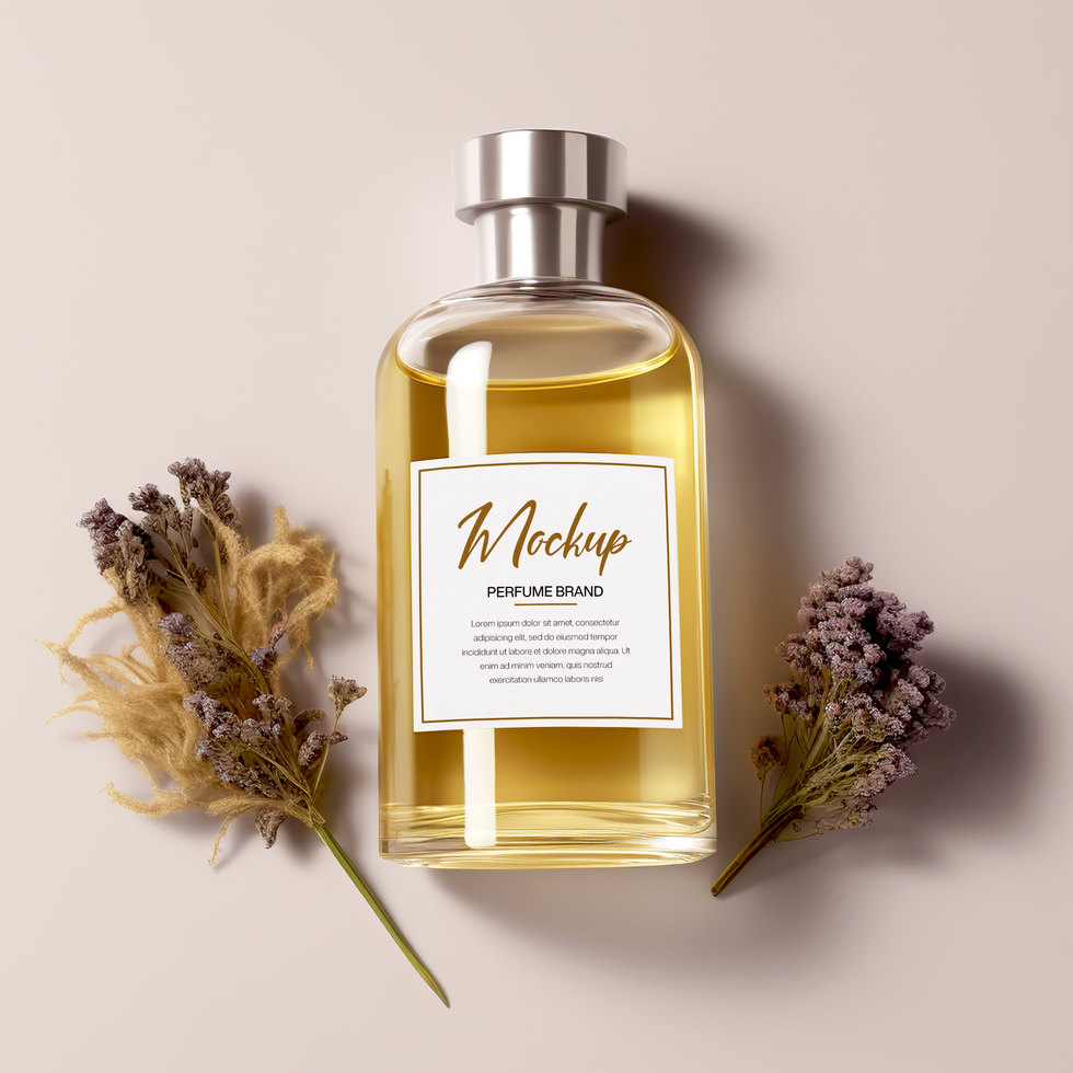 AI generated Perfume Bottle Mockup psd