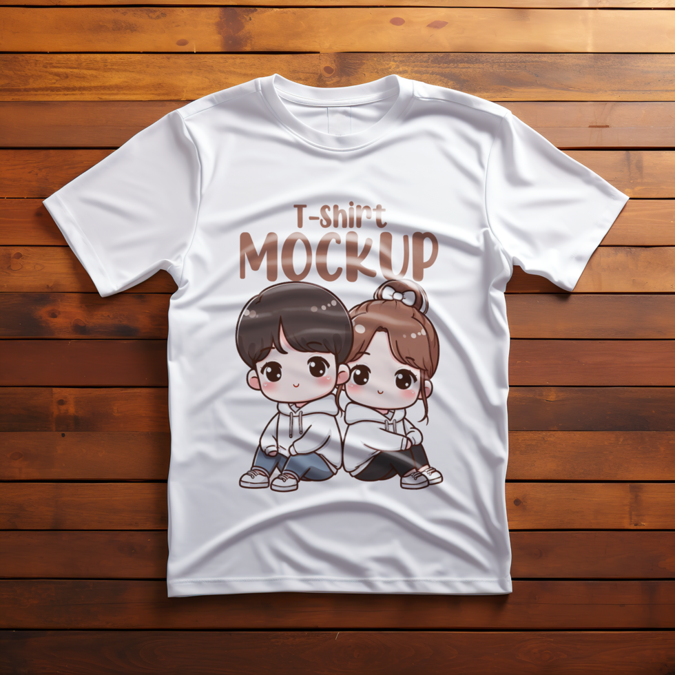 AI generated White Tshirt Mockup psd