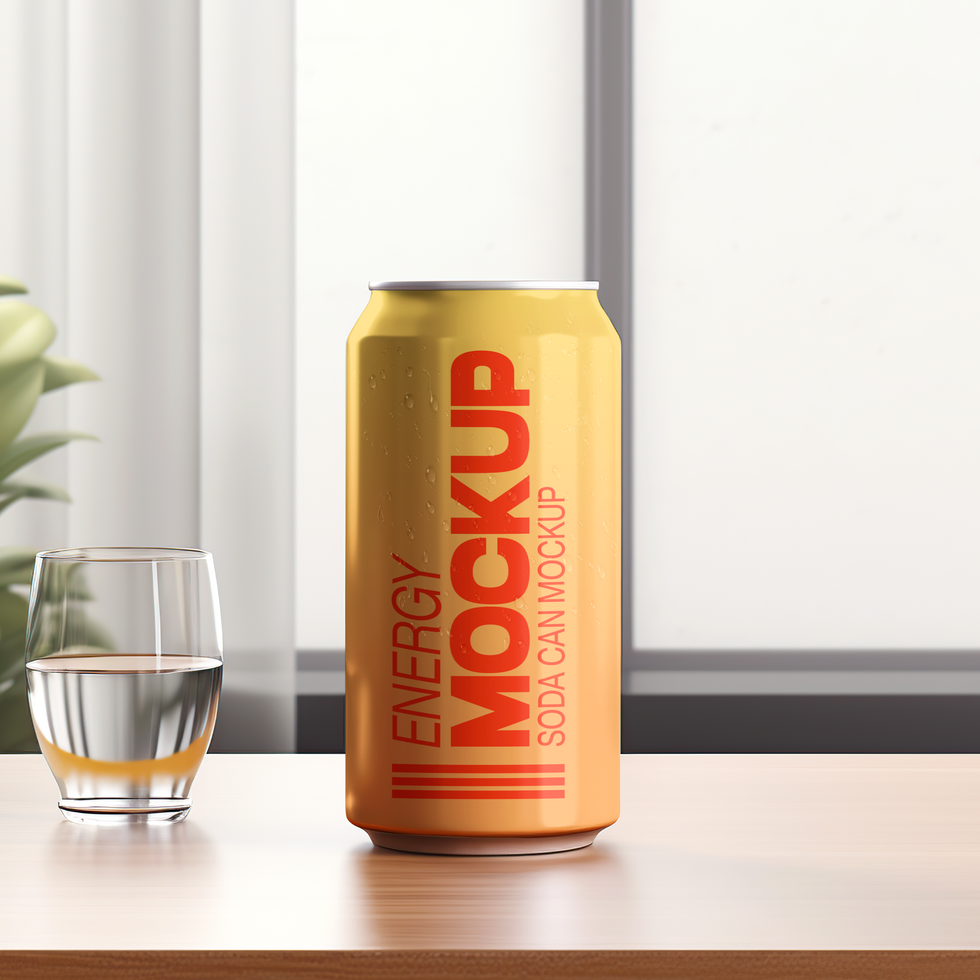 AI generated Soda Can Mockup Branding psd