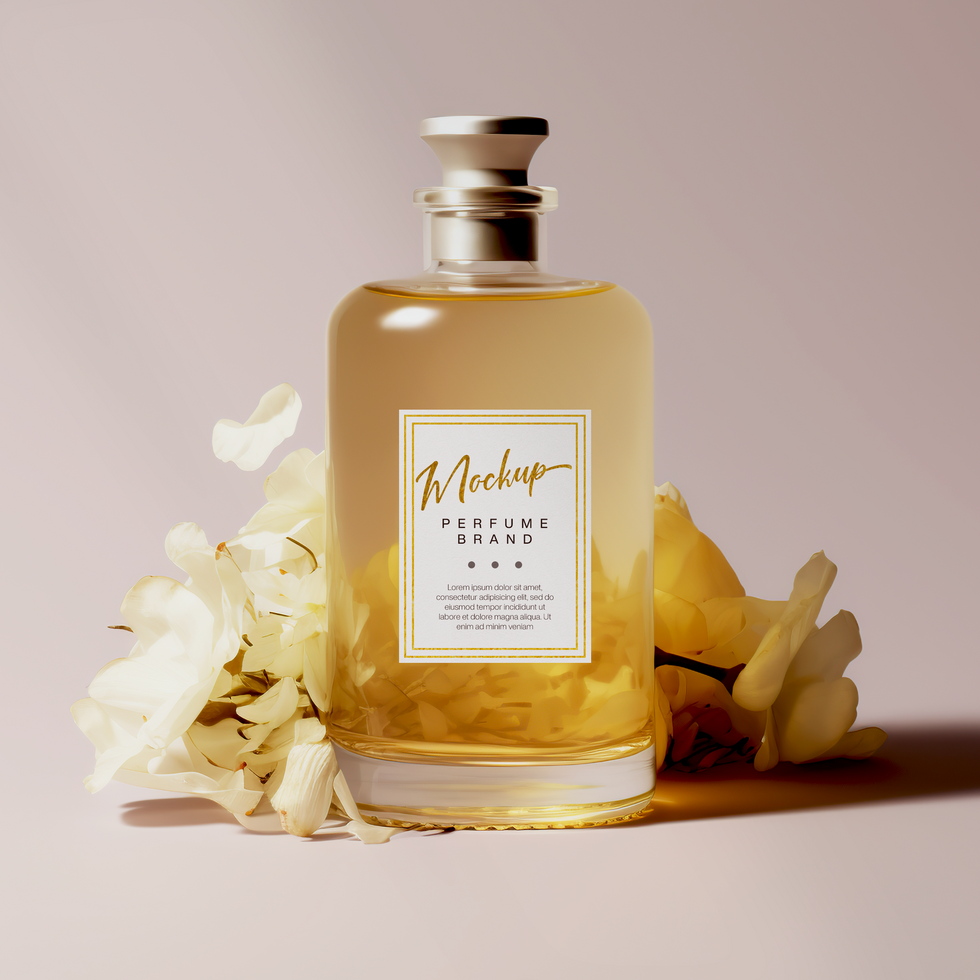 AI generated Perfume Bottle Mockup psd