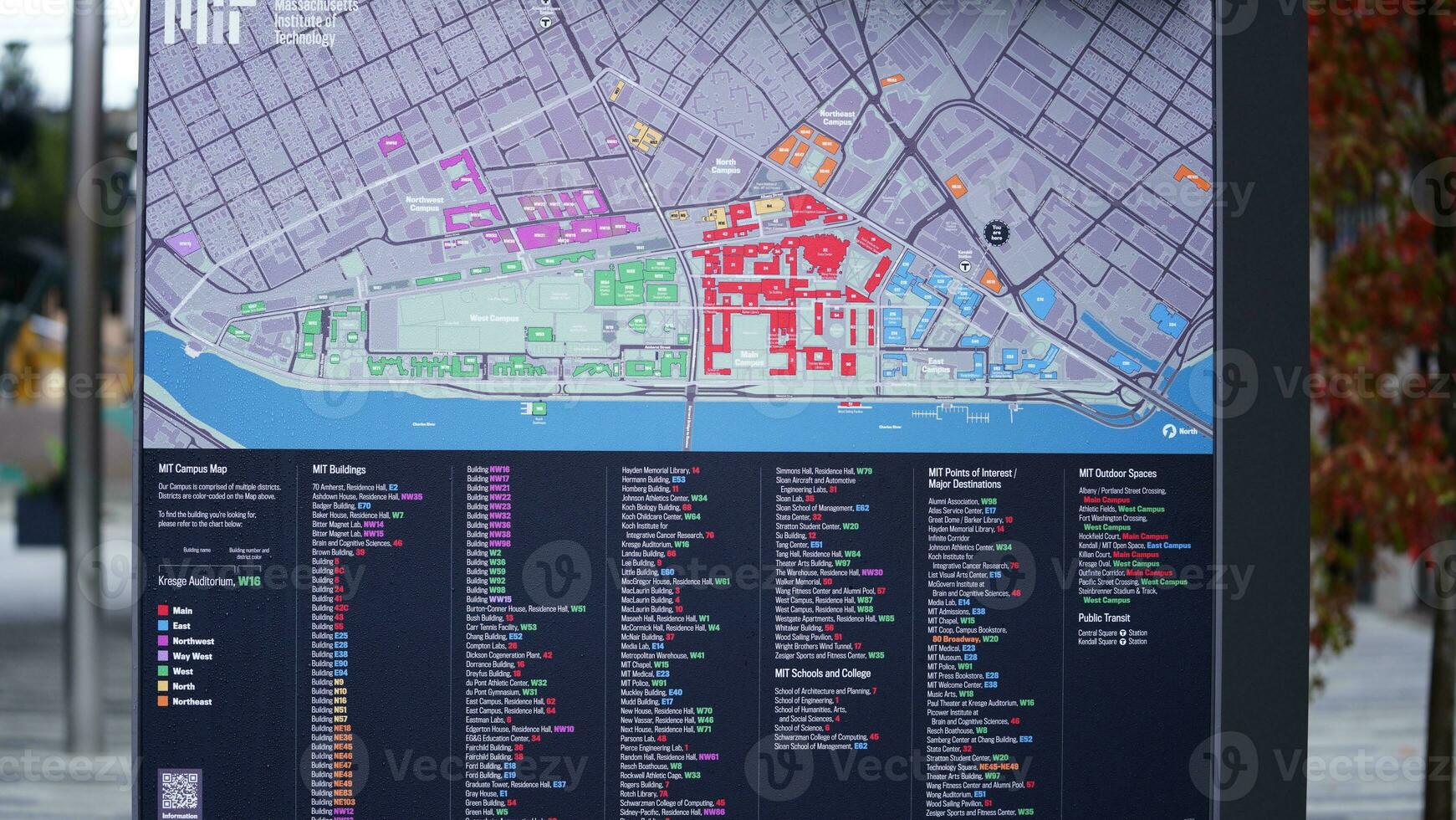 The guide map located in the university campus photo