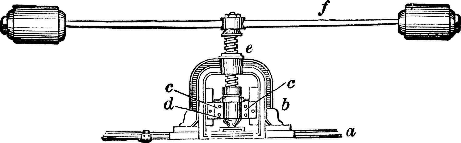 Screw Punch, vintage illustration. vector