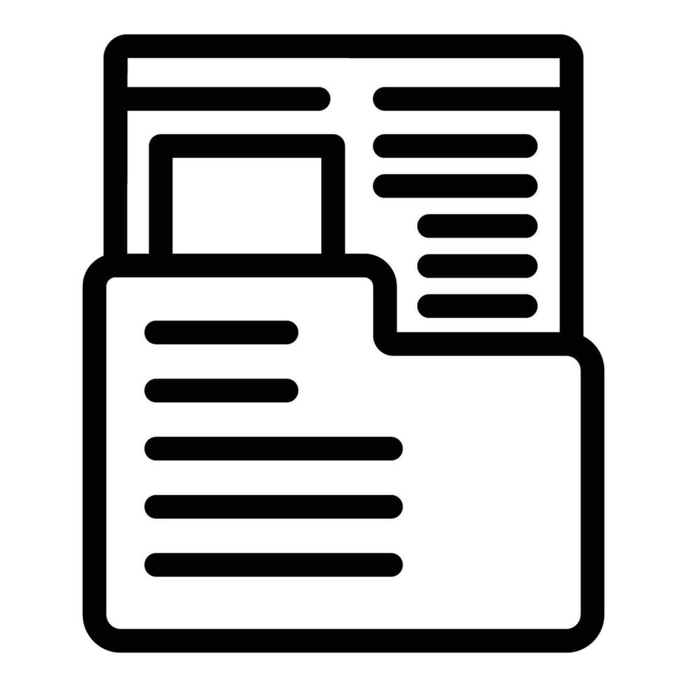 Beta version script icon outline vector. Software documentation file vector