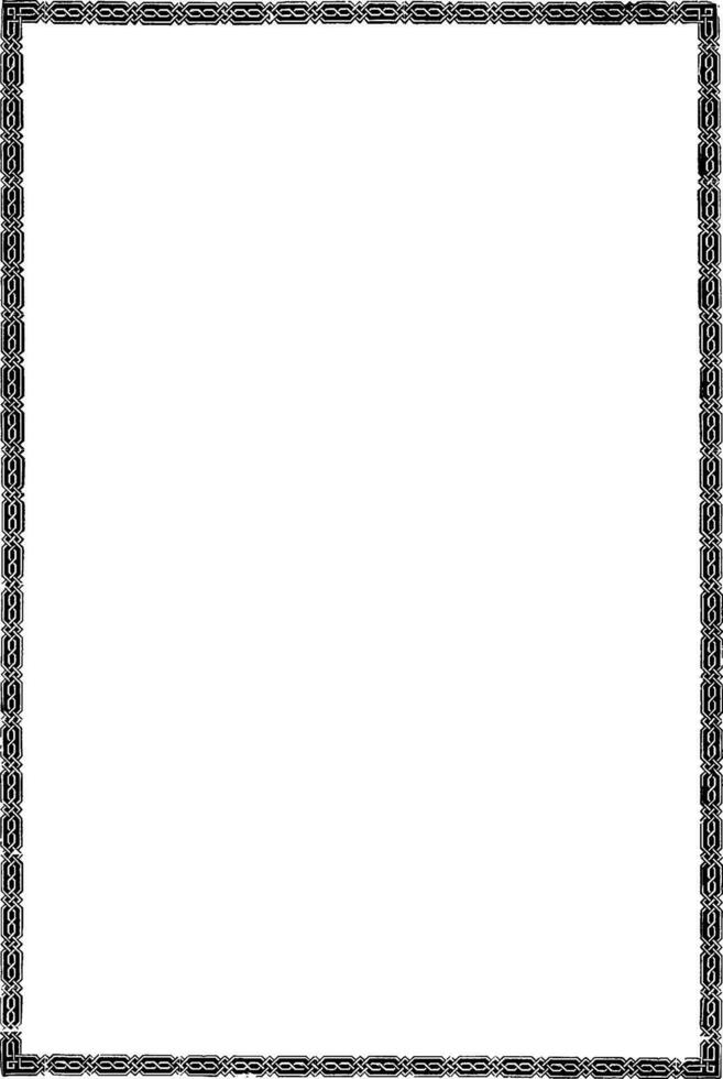Celtic Border is a narrow border with Celtic influences, vintage engraving. vector