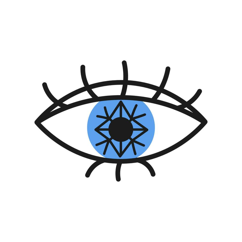 Magical blue eye vector