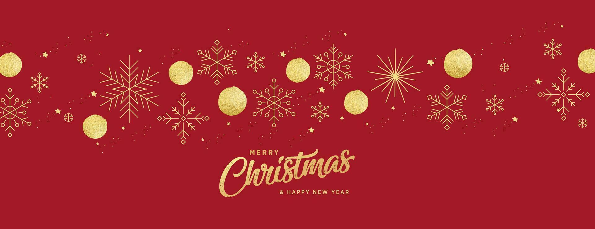 Merry Christmas and Happy New Year. Vector illustration for greeting card, party invitation card, website banner, social media banner, marketing material.