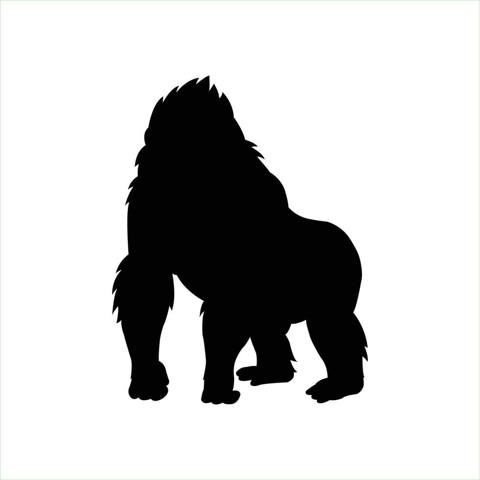 Gorilla Minimalist and Simple Silhouette - Vector illustration