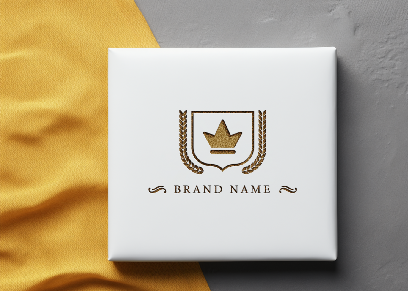 AI generated Editable product logo mockup PSD template