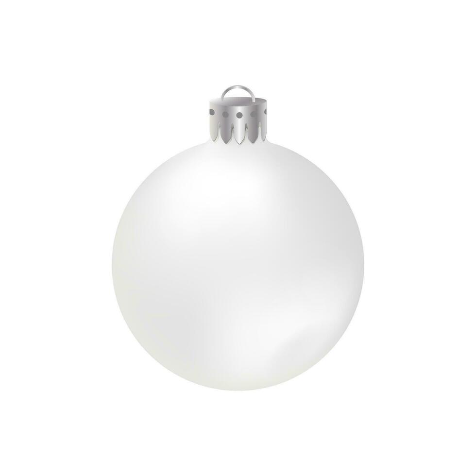 White Christmas ball. vector