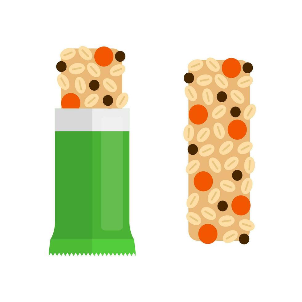 plano Granola bar. vector