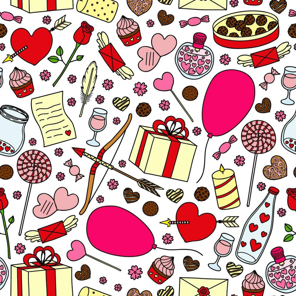 Seamless pattern for Valentine s day. vector