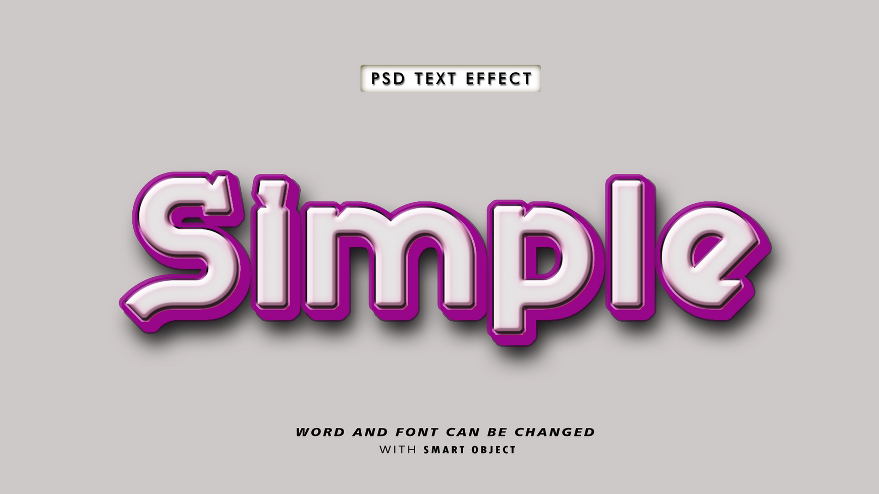 Simple 3D Editable Text Effects psd