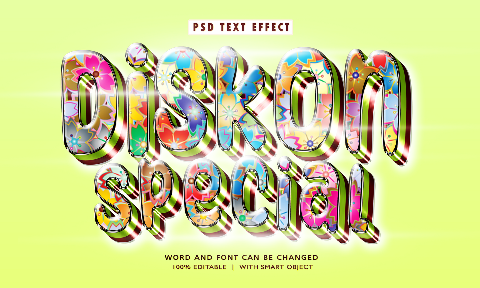 Diskon Special 3D Editable Text Effects psd