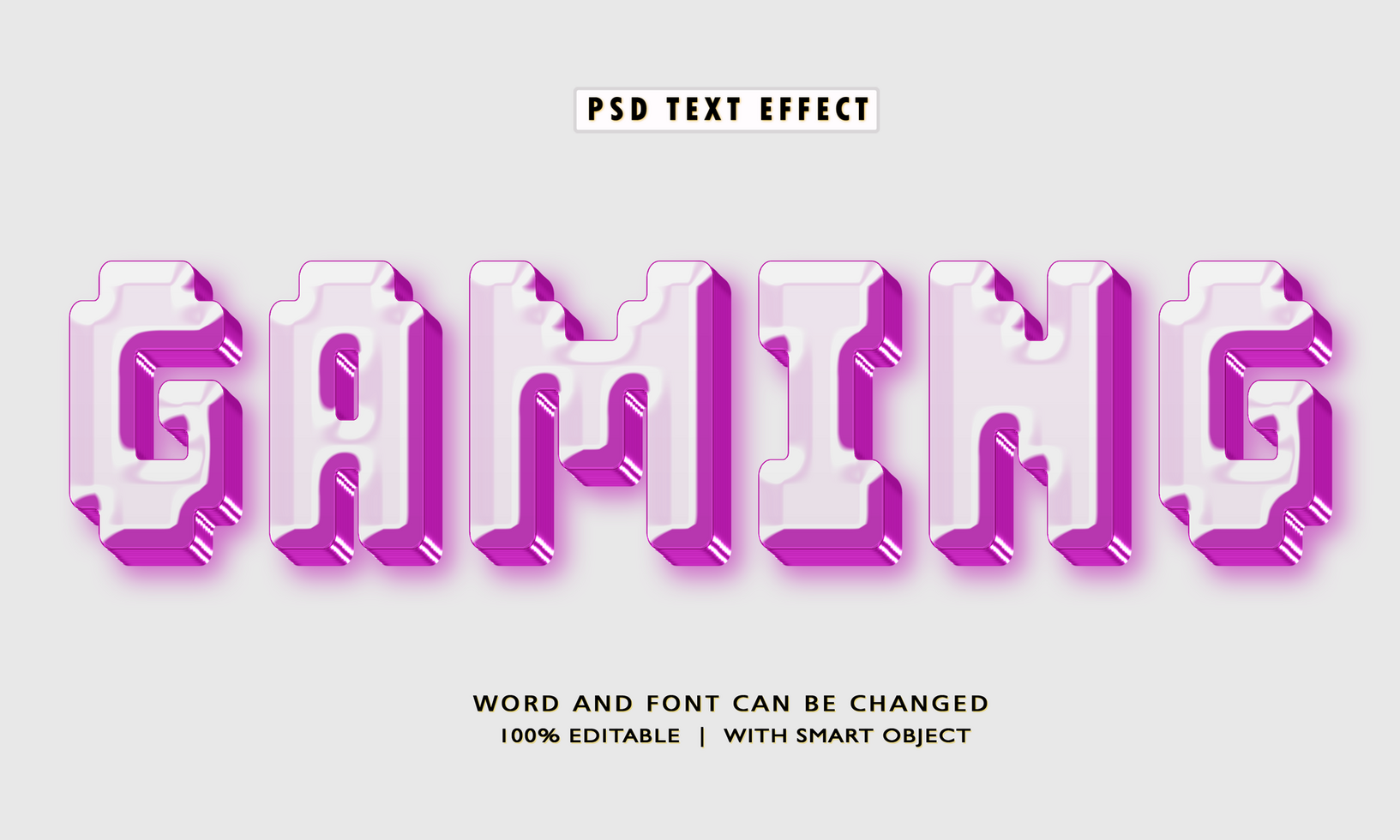 Gaming 3D Editable Text Effects psd