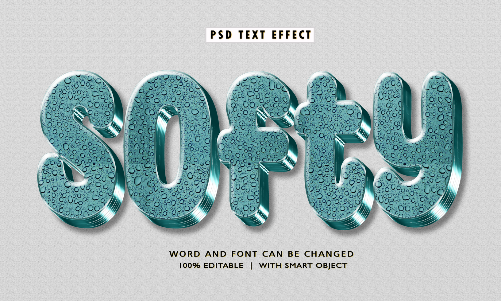 Softy 3D Editable Text Effects psd