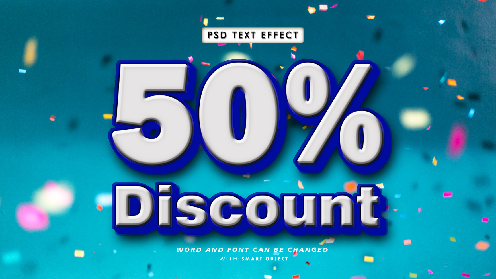 Discount 3D Editable Text Effects psd
