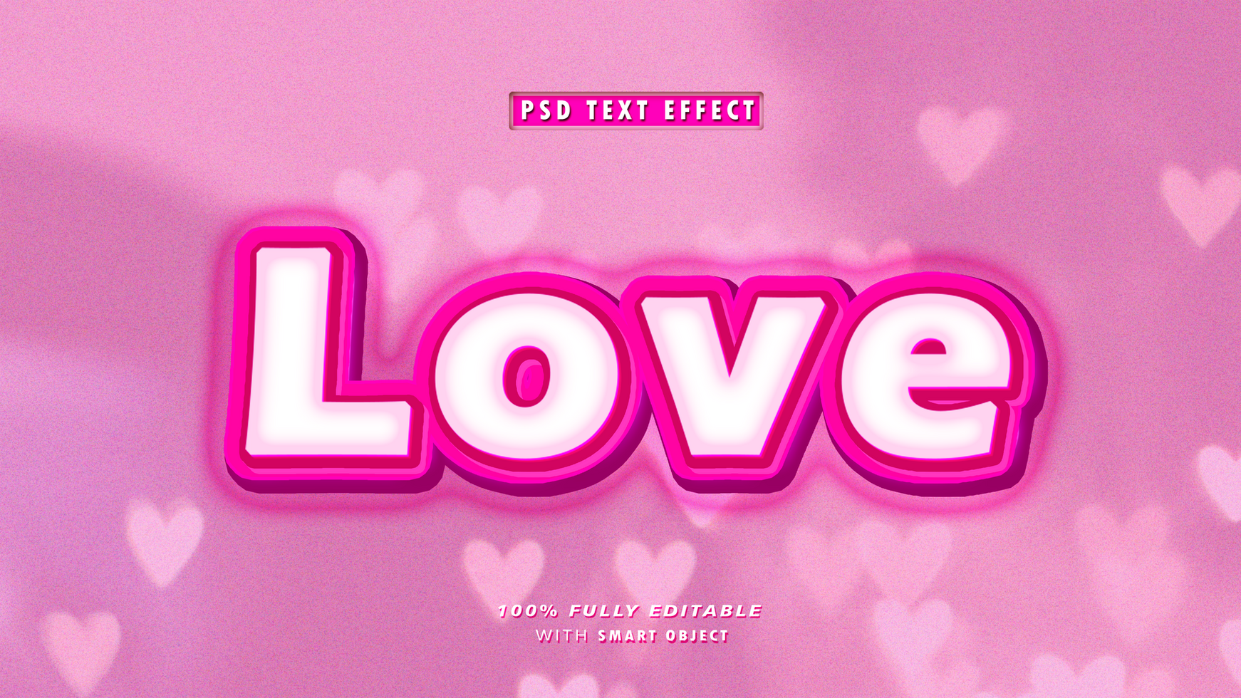 Love Editable Text Effects psd