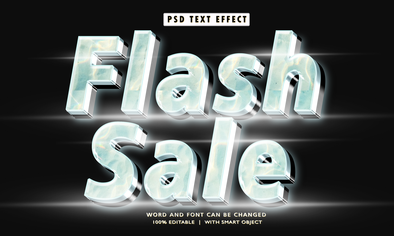 Flash Sale 3D Editbale Text Effects psd