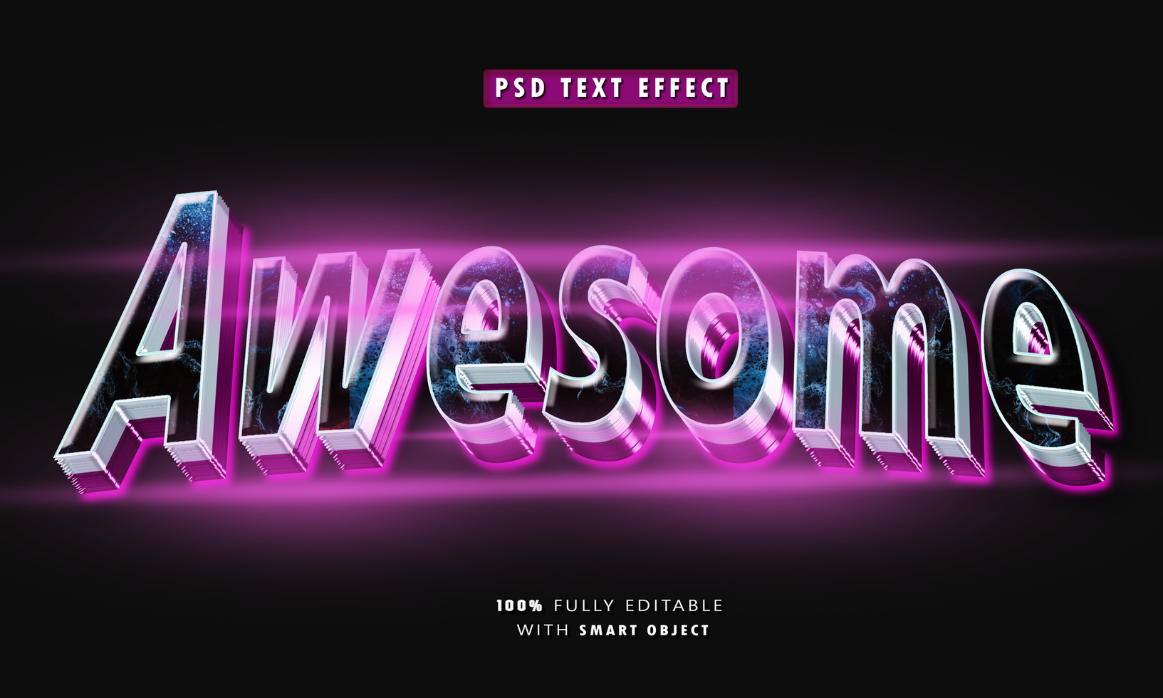 Awesome 3D Text Style Effects psd