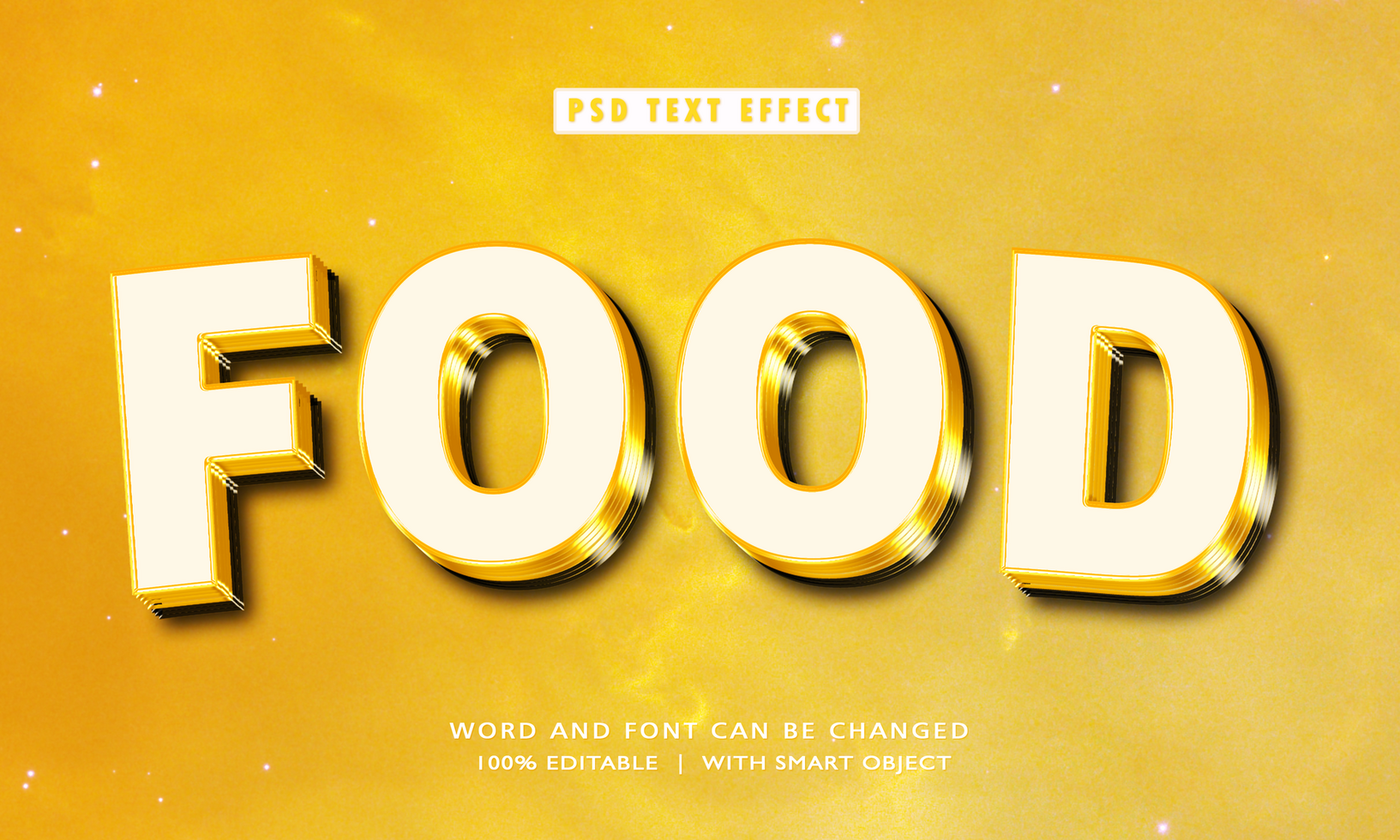 Food 3D Editable Text Effects psd