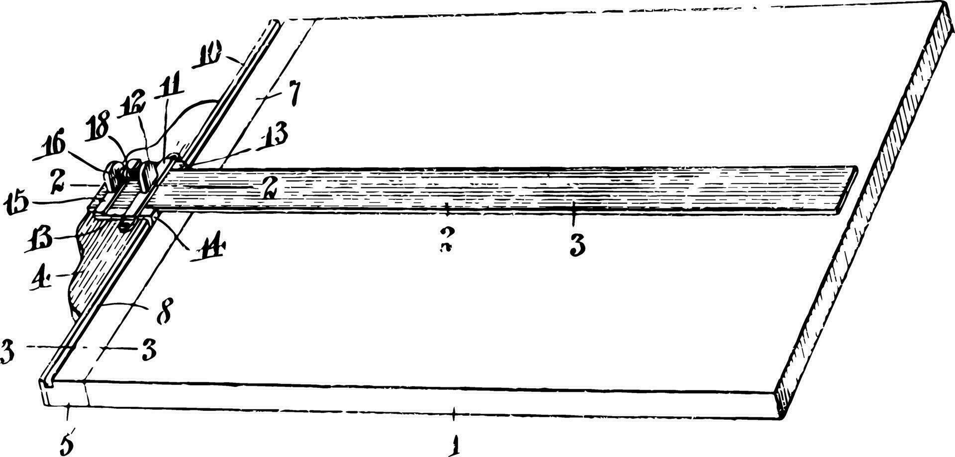 Drafting Appliance prevent updrafts or downdrafts vintage engraving. vector