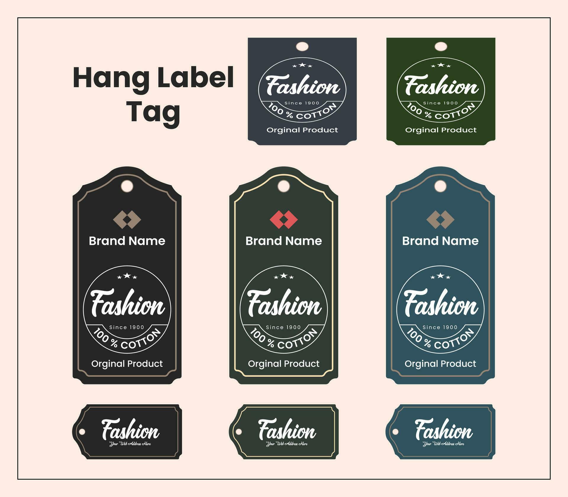 Free vector packaging labels hanger tag sticker template 35486254
