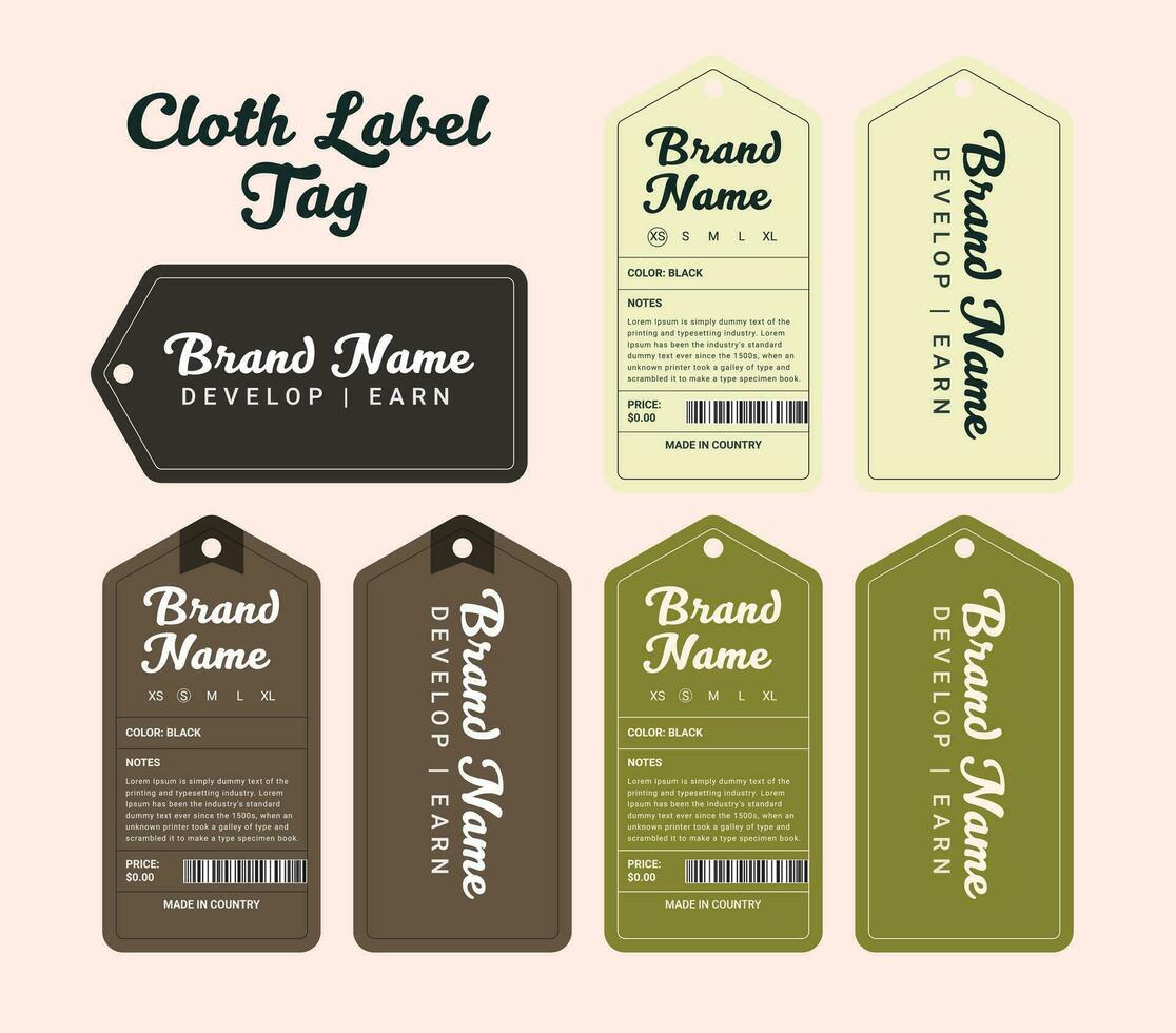 Free vector fashion clothing labels hangers set