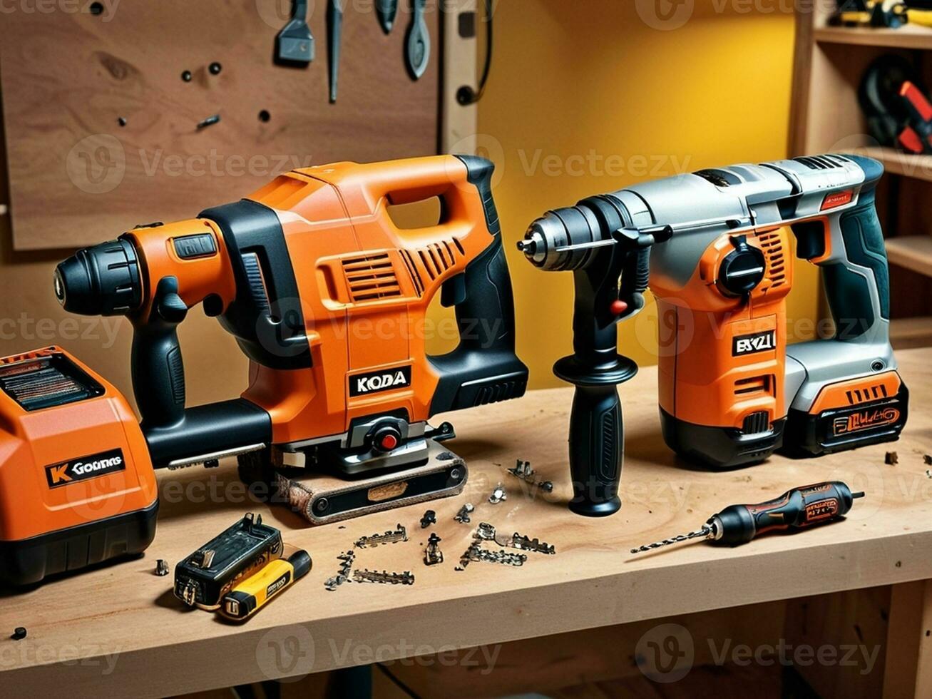 AI generated Ultimate Power Tools Set for Your DIY Masterpiece. AI Generated. photo