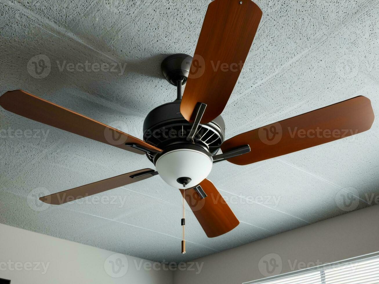 AI generated Efficient Air Circulation Modern Ceiling Fans in Motion. AI Generated. photo