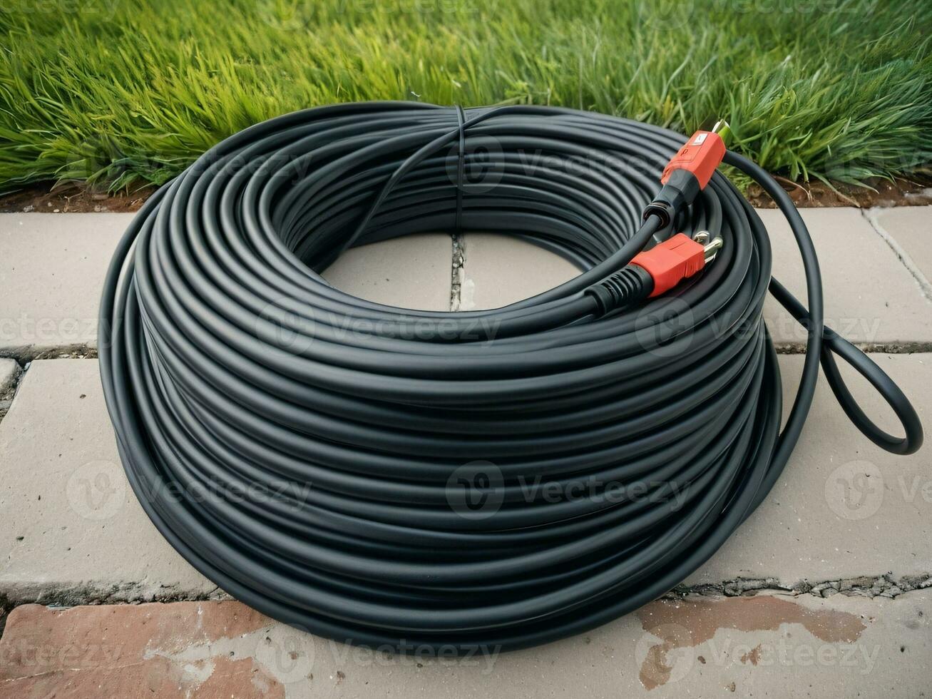 AI generated Reliable Extension Cords for Flexible Power and Outdoor Use. AI Generated. photo