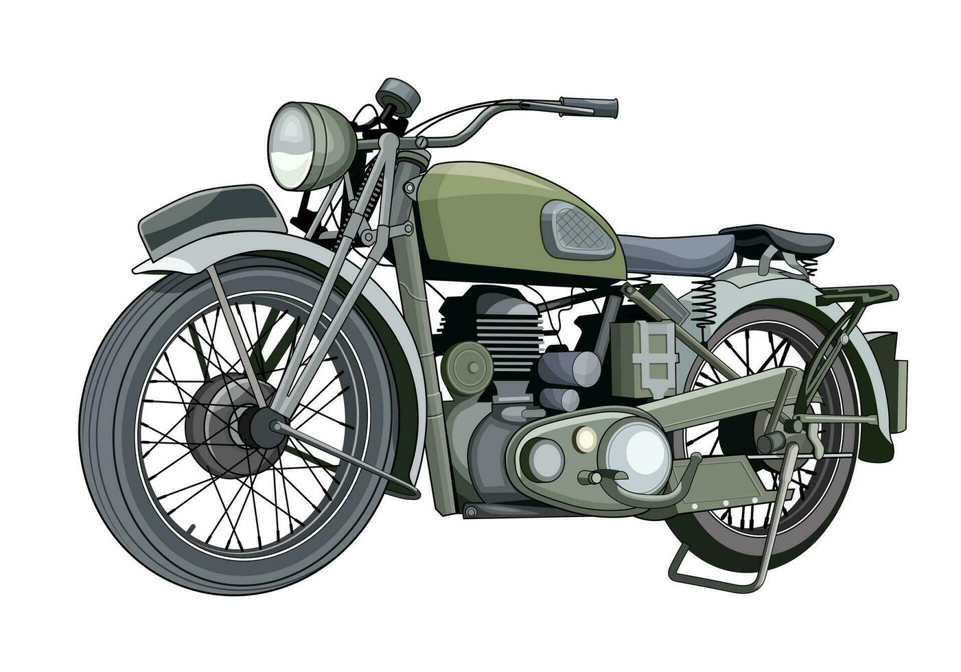 Clásico motocicleta aislado vector para antecedentes diseño, adecuado para folleto, folleto, folleto.
