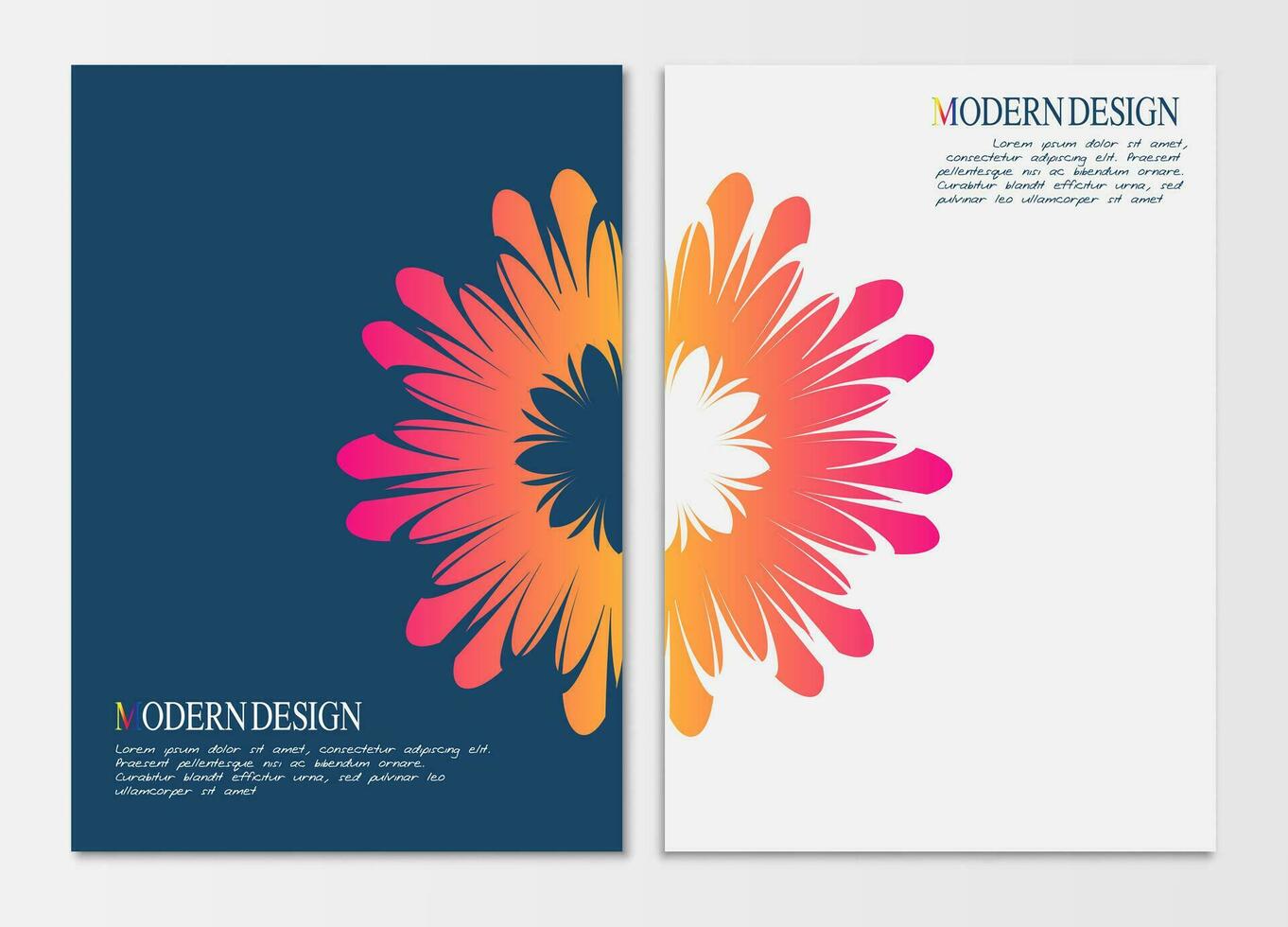 Modern Abstract Flower Design for brochure, Banner, flyer, cover catalog magazine, Ad, Placard, Billboard or annual report. Vector Illustration.
