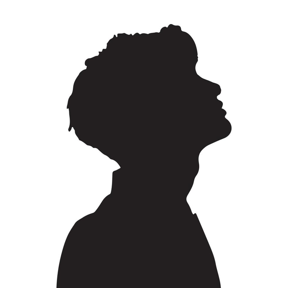 man silhouette, black and white vector