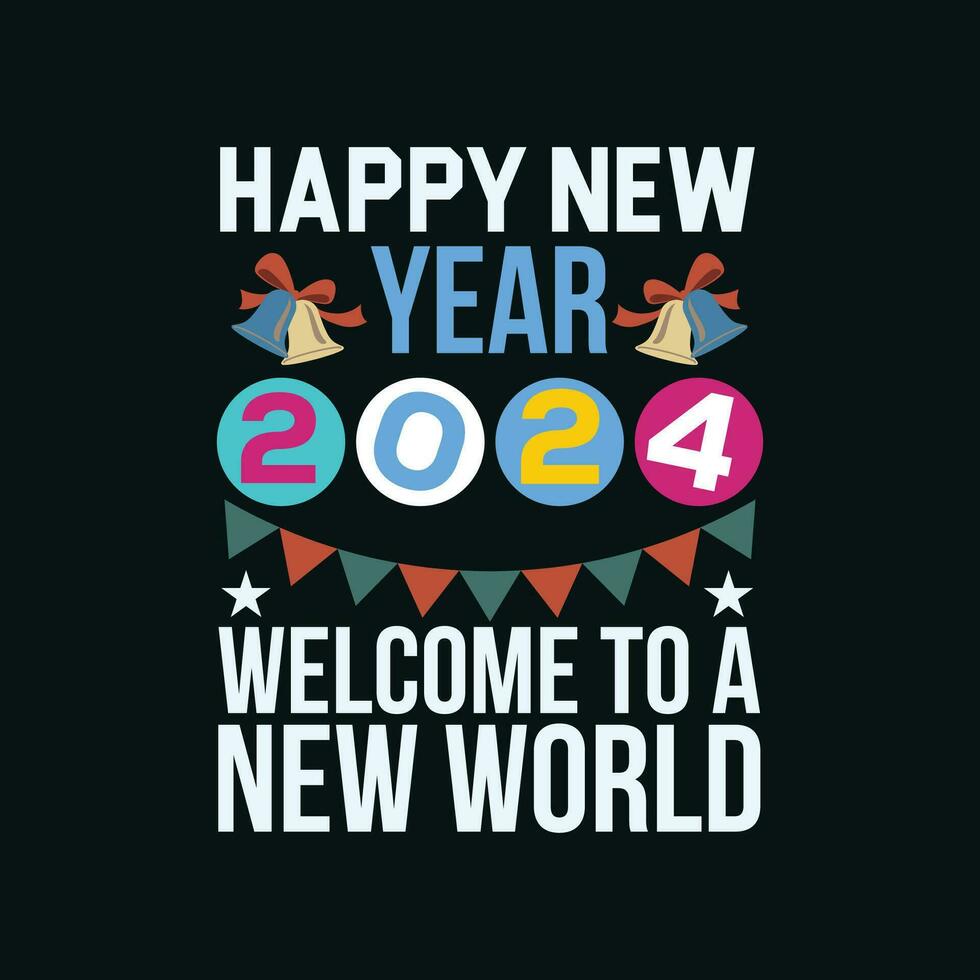Happy new year t-shirt design vector, new year shirt design, new year welcome shirt vector