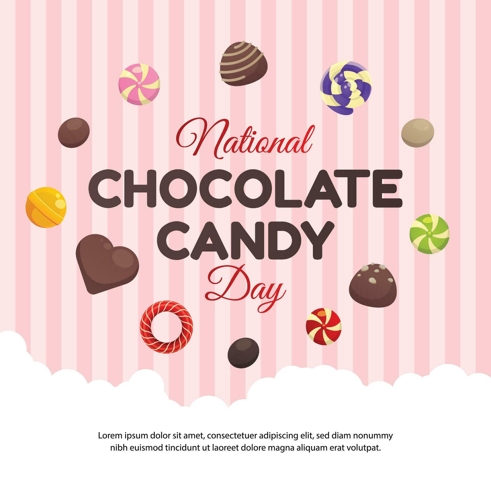 National Chocolate Candy Day design template good for celebration usage