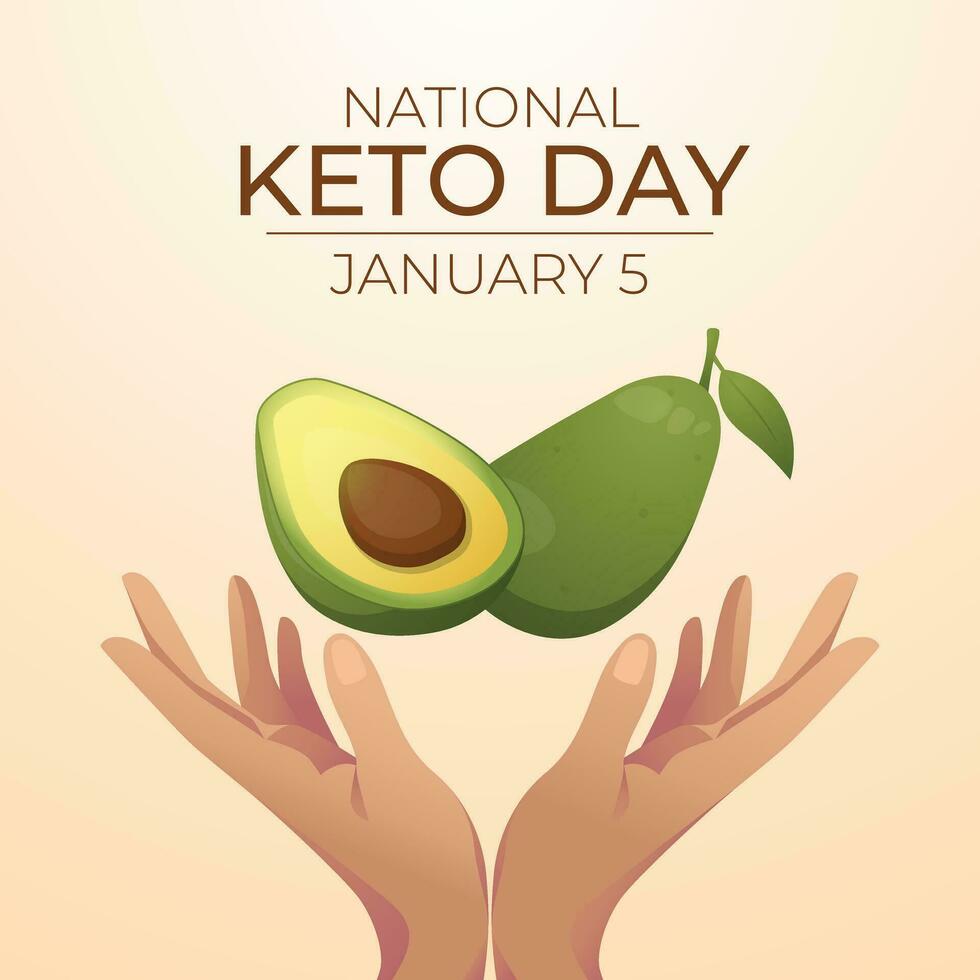 National Keto Day design template good for celebration usage. avocado vector design. avocado vector illustration. eps 10.