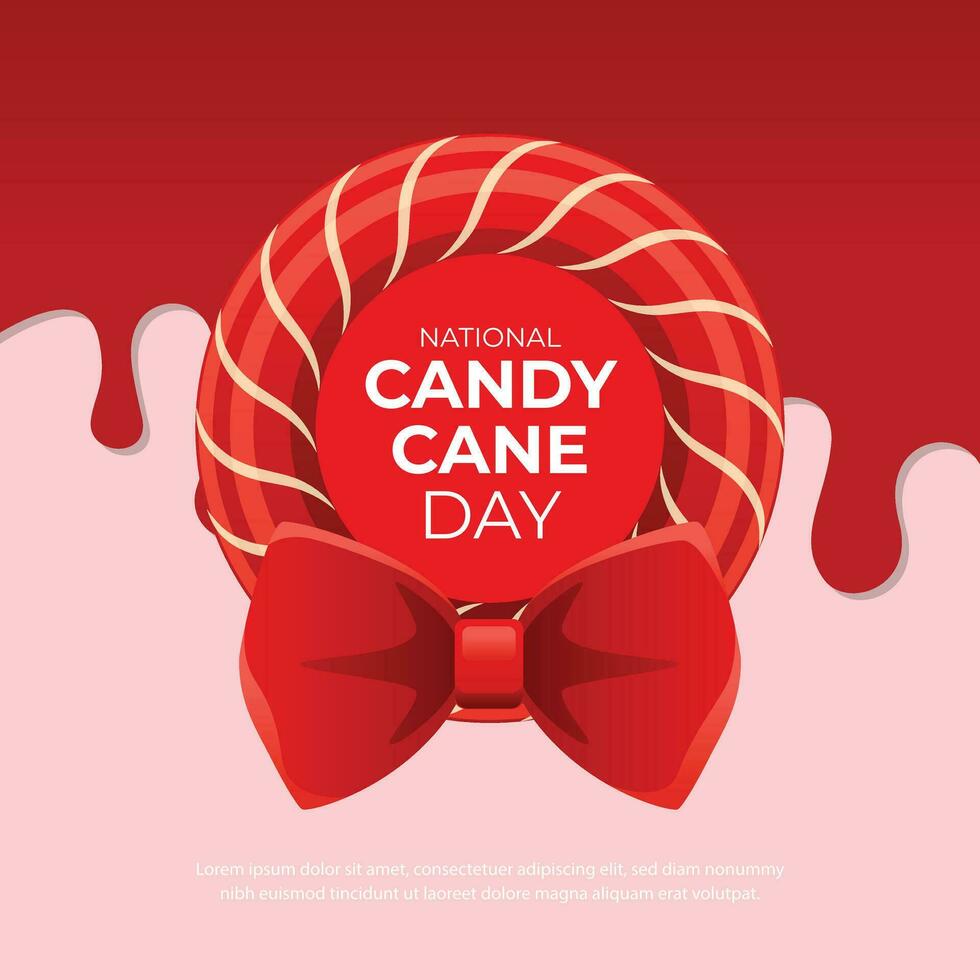 Sweet Festive Delight. Celebrate National Candy Cane Day with this Vector Design Template. Vector EPS 10 Included.