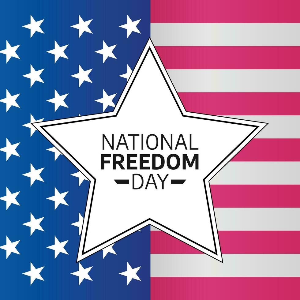 National Freedom Day design template good for celebration usage. america freedom banner template. vector eps 10. banner template.