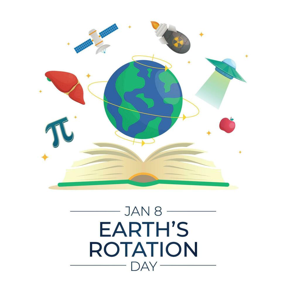 Celebrate Earth's Spin. Vector Template for Rotation Day Festivities.