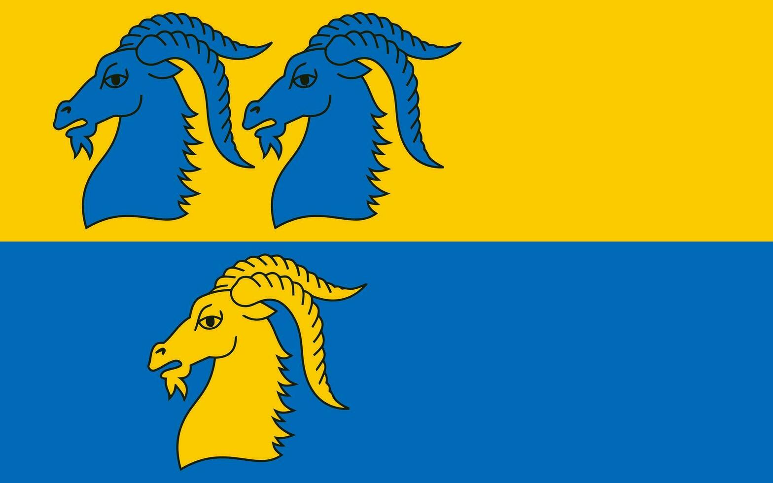 el bandera de el kendzezhyn-kozel distrito vector