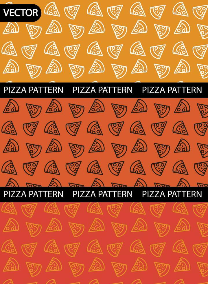 Food pattern, template with pizza pattern or background for images vector