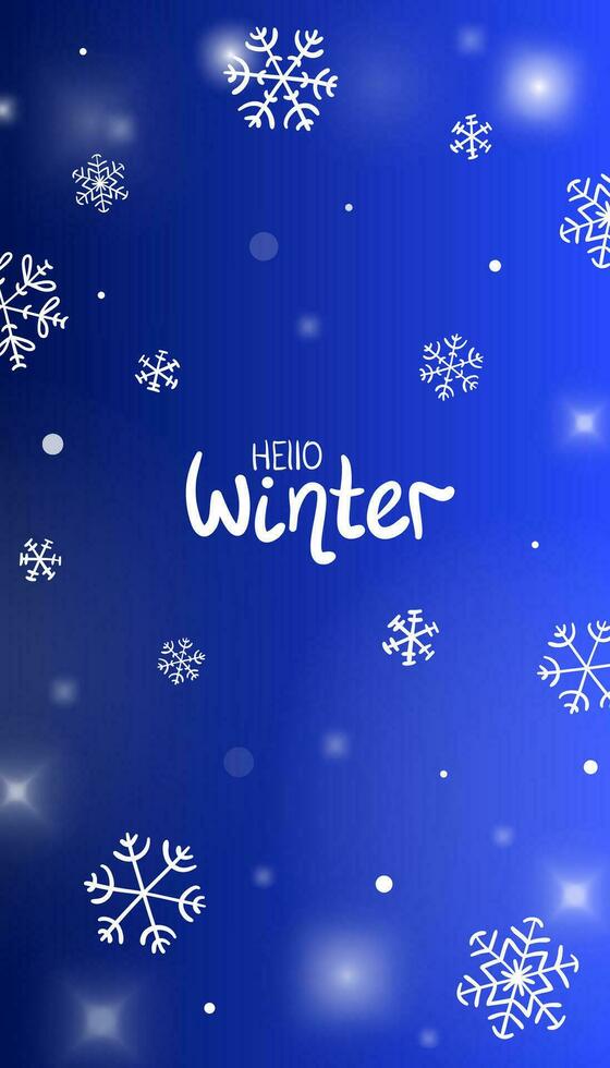 snowflakes snow stories background wallpaper cover design website hello winter december january february new year christmas thanksgiving holidays blur texture noise blue gradient pattern frost cold vector