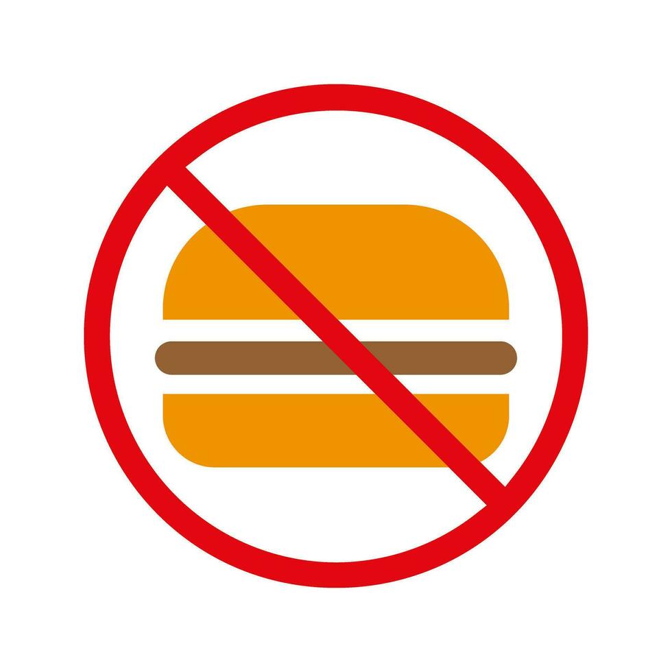 no fast food icon vector