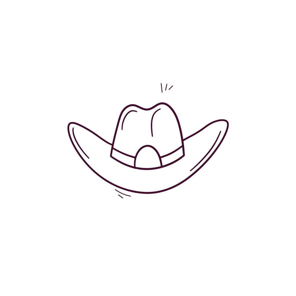 mano dibujado ilustración de vaquero sombrero icono. garabatear vector bosquejo ilustración