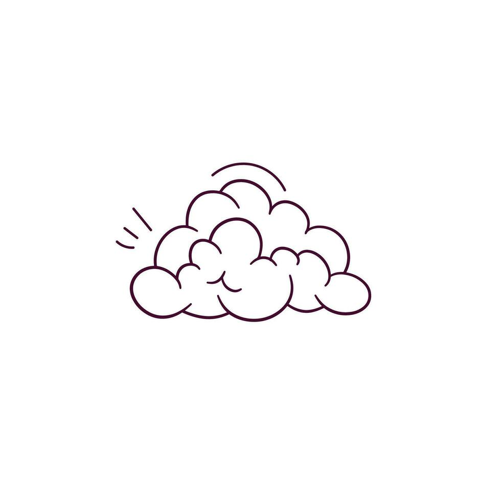 Hand Drawn illustration of  cloud icon. Doodle Vector Sketch Illustration