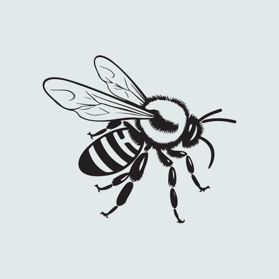 abeja ilustración vector, diseño, Arte y logo vector