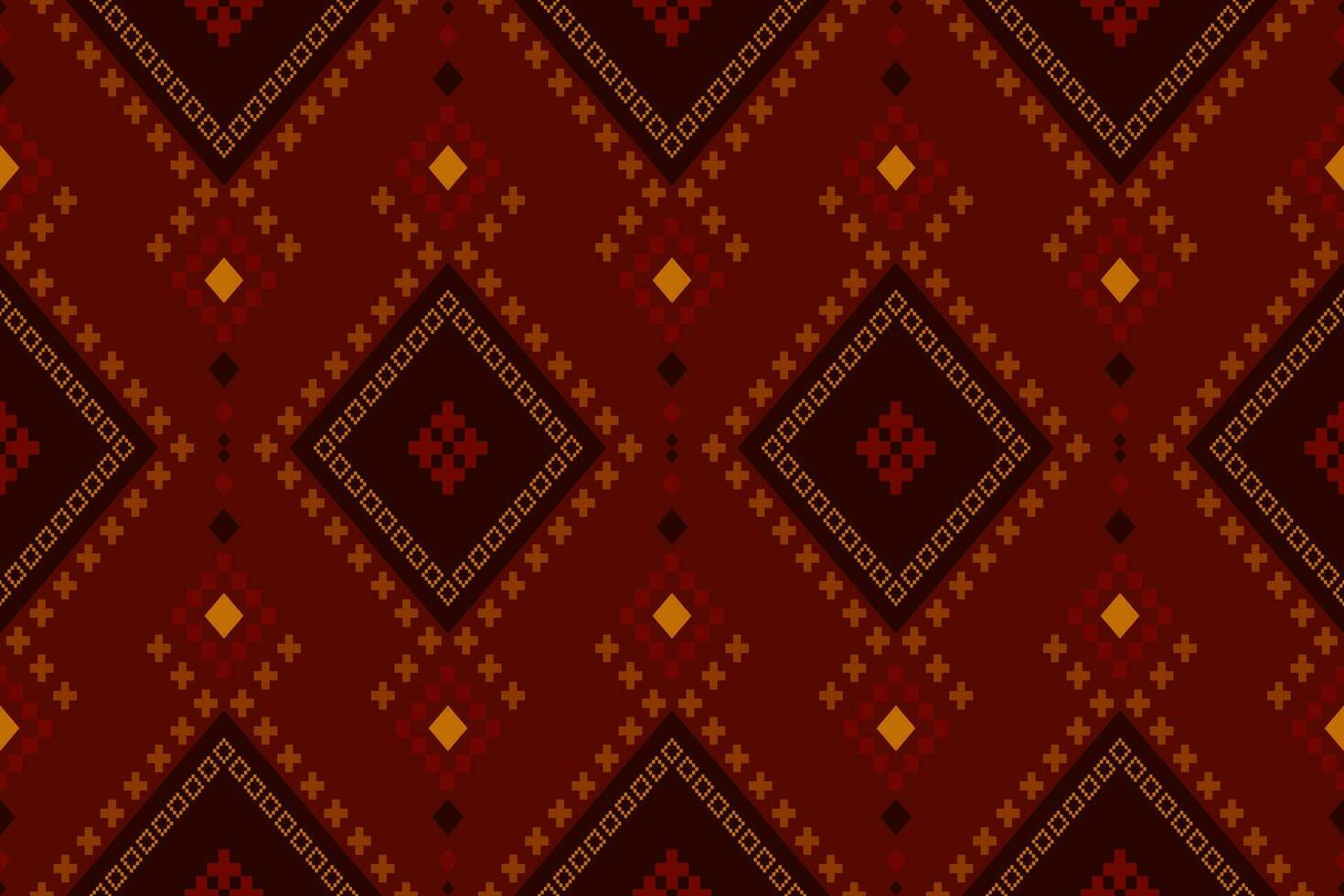 rojo tradicional étnico modelo cachemir flor ikat antecedentes resumen azteca africano indonesio indio sin costura modelo para tela impresión paño vestir alfombra cortinas y pareo de malasia vector