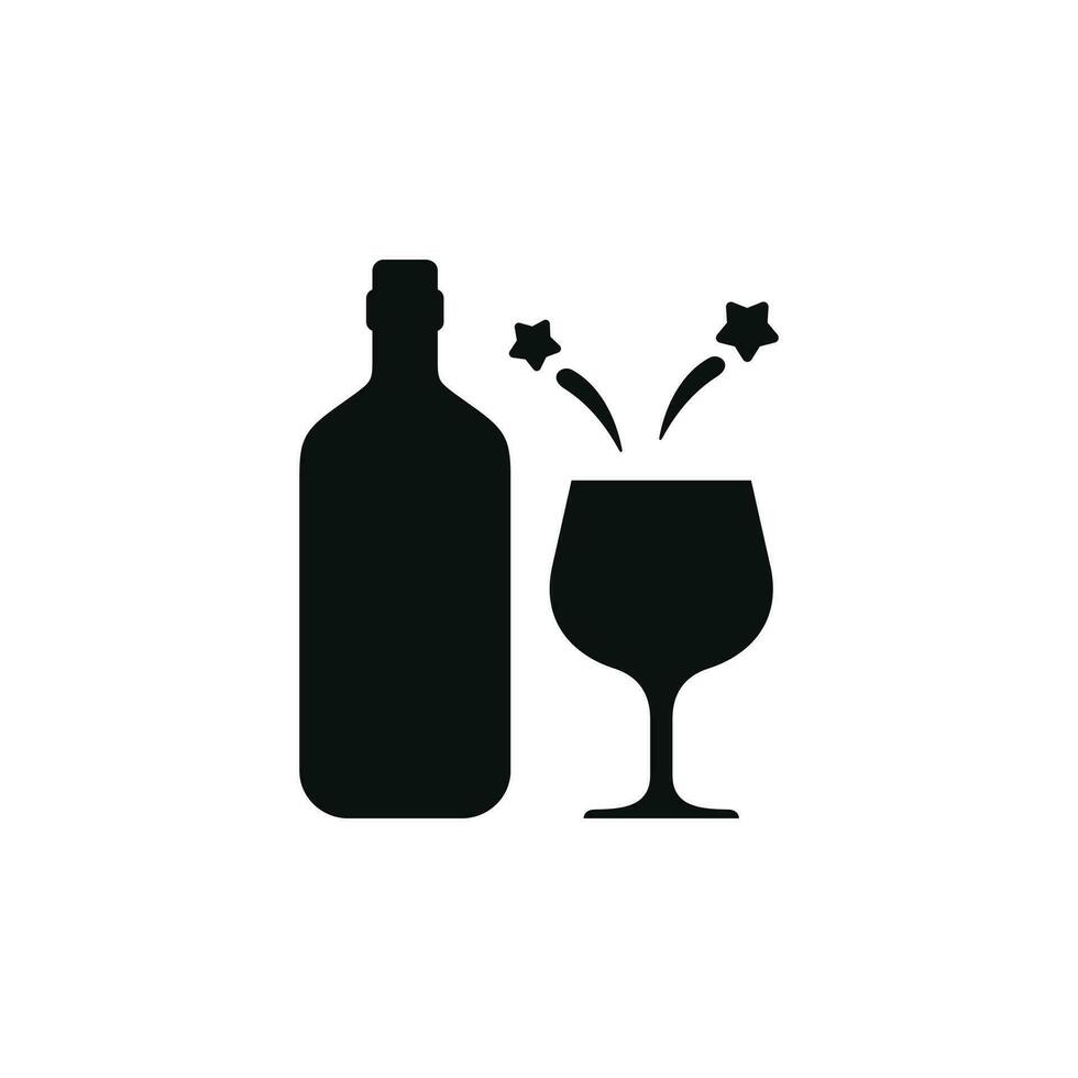 Wine icon isolated on white background. Drink icon vector