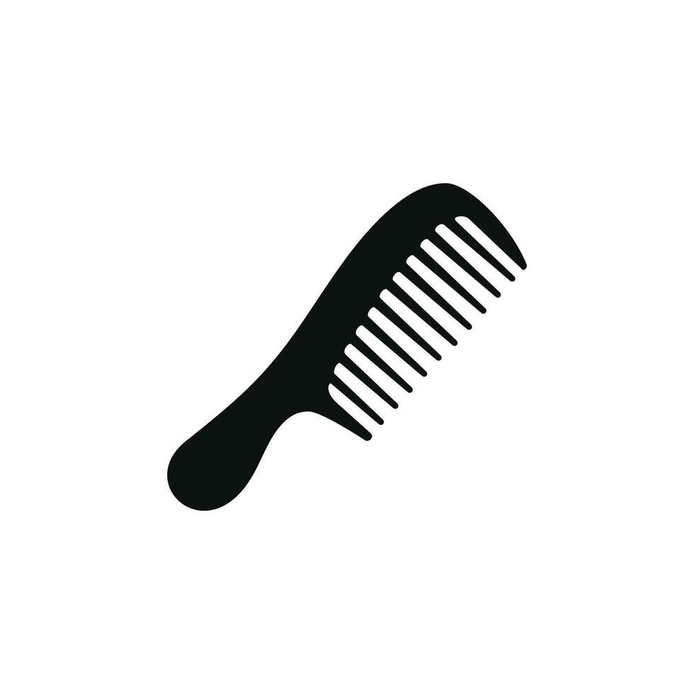 Barbero peine icono aislado en blanco antecedentes vector